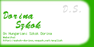 dorina szkok business card